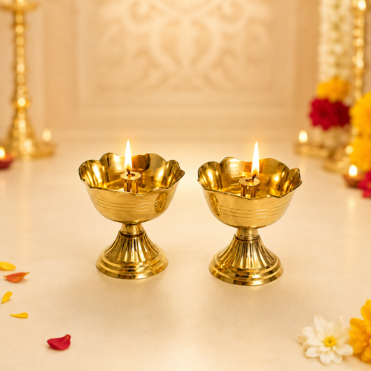 Brass New Rose Payali / Diya