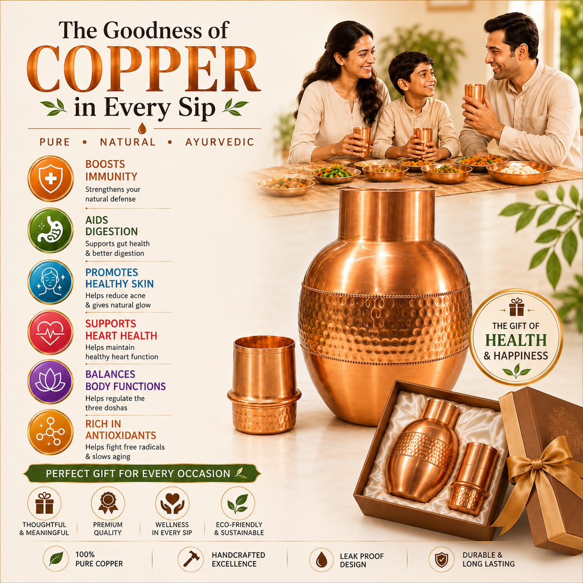 Copper Apple Jar