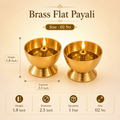 Brass Flat Payali / Diya