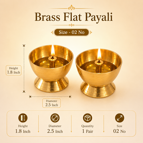 Brass Flat Payali / Diya