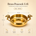 Brass Peacock Urli