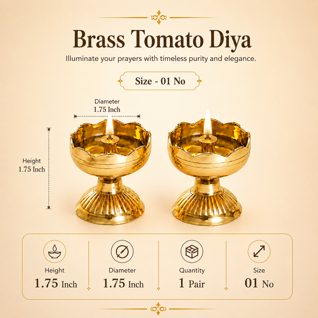 Brass Tomato Diya