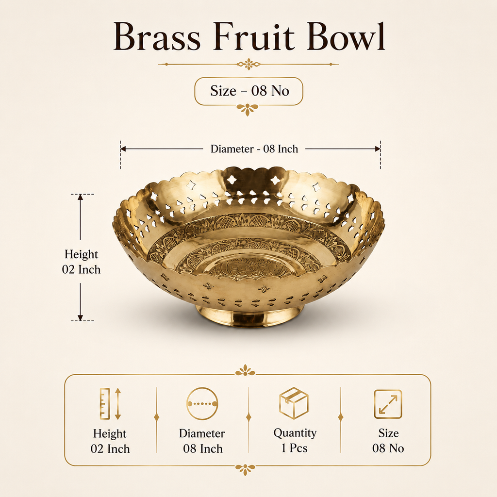 Brass Fruit / Flower Bowl