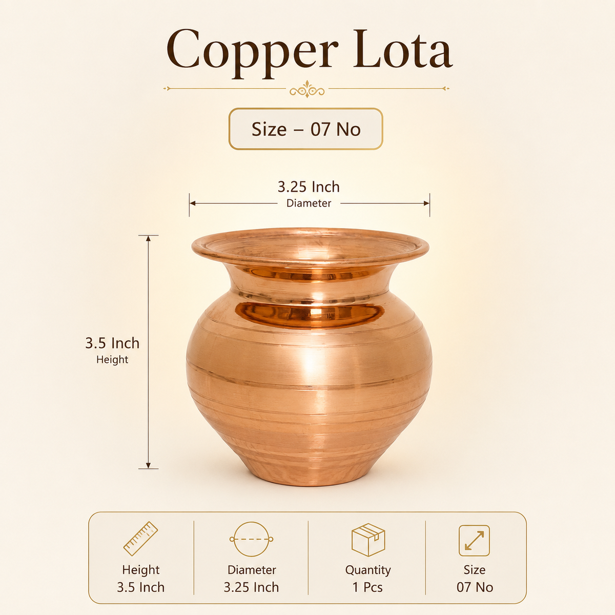 Copper Lota / Kalash