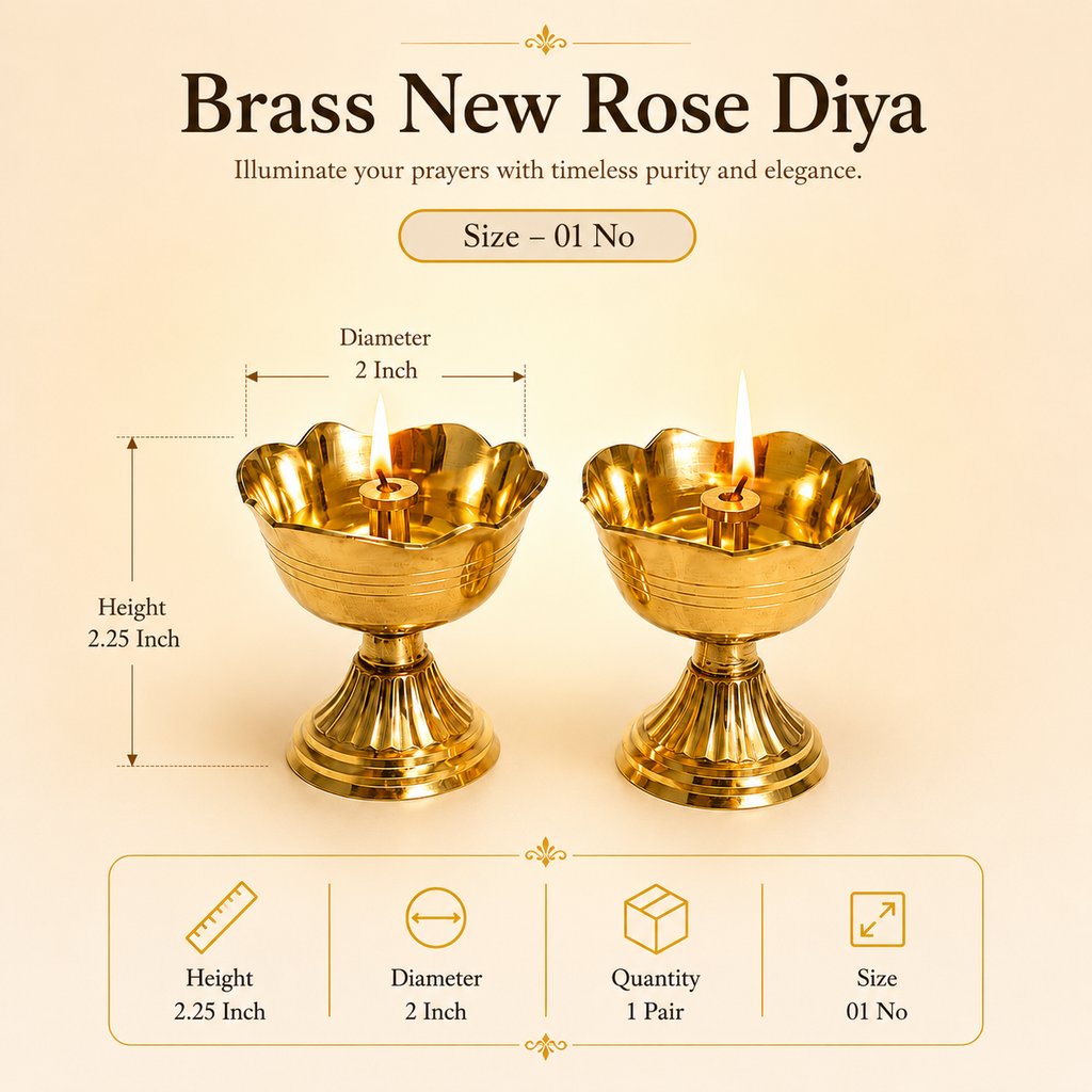 Brass New Rose Payali / Diya