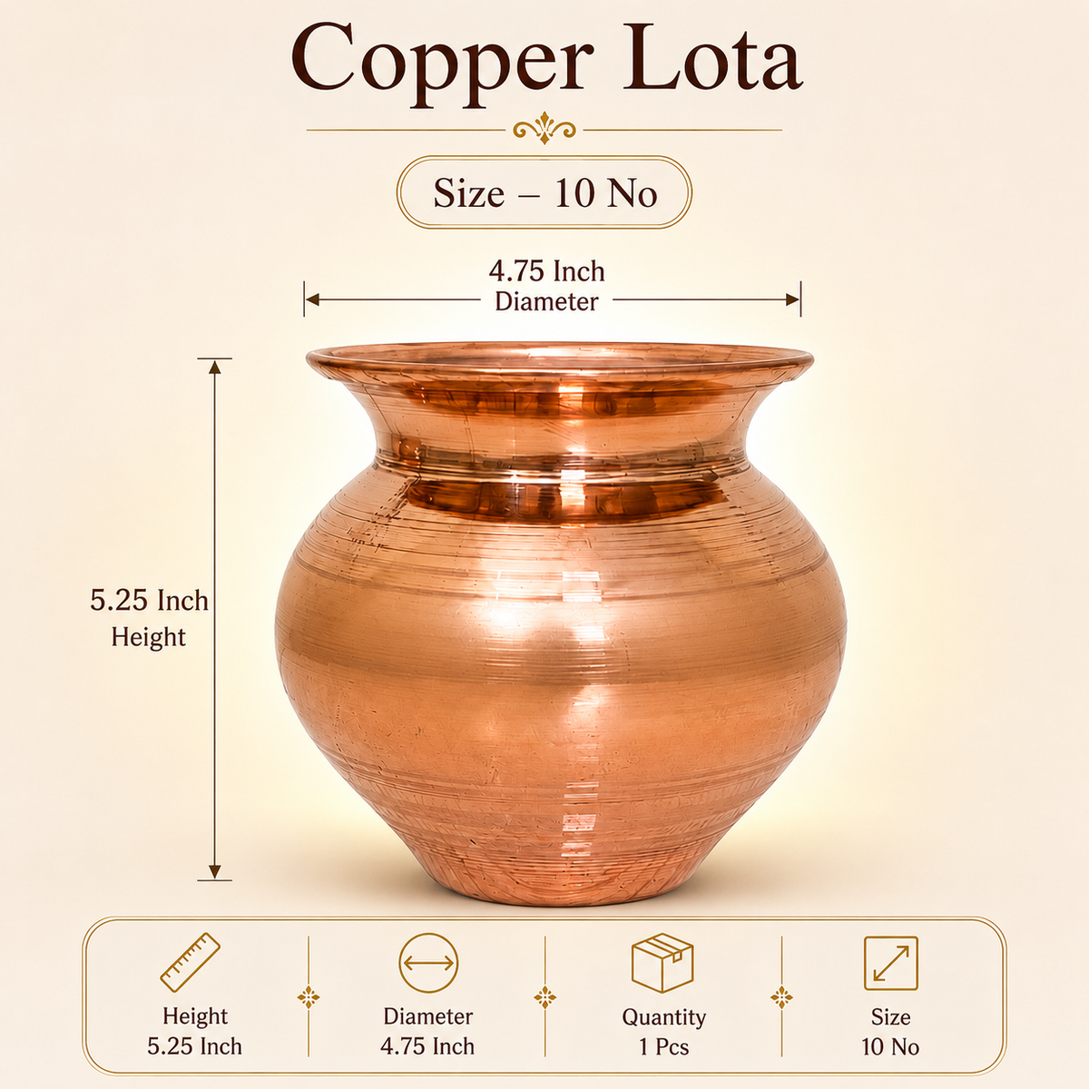 Copper Lota / Kalash