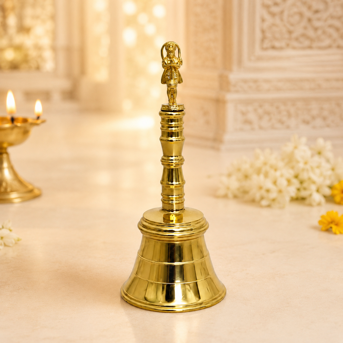 Brass PVD Hanuman Hand Bell