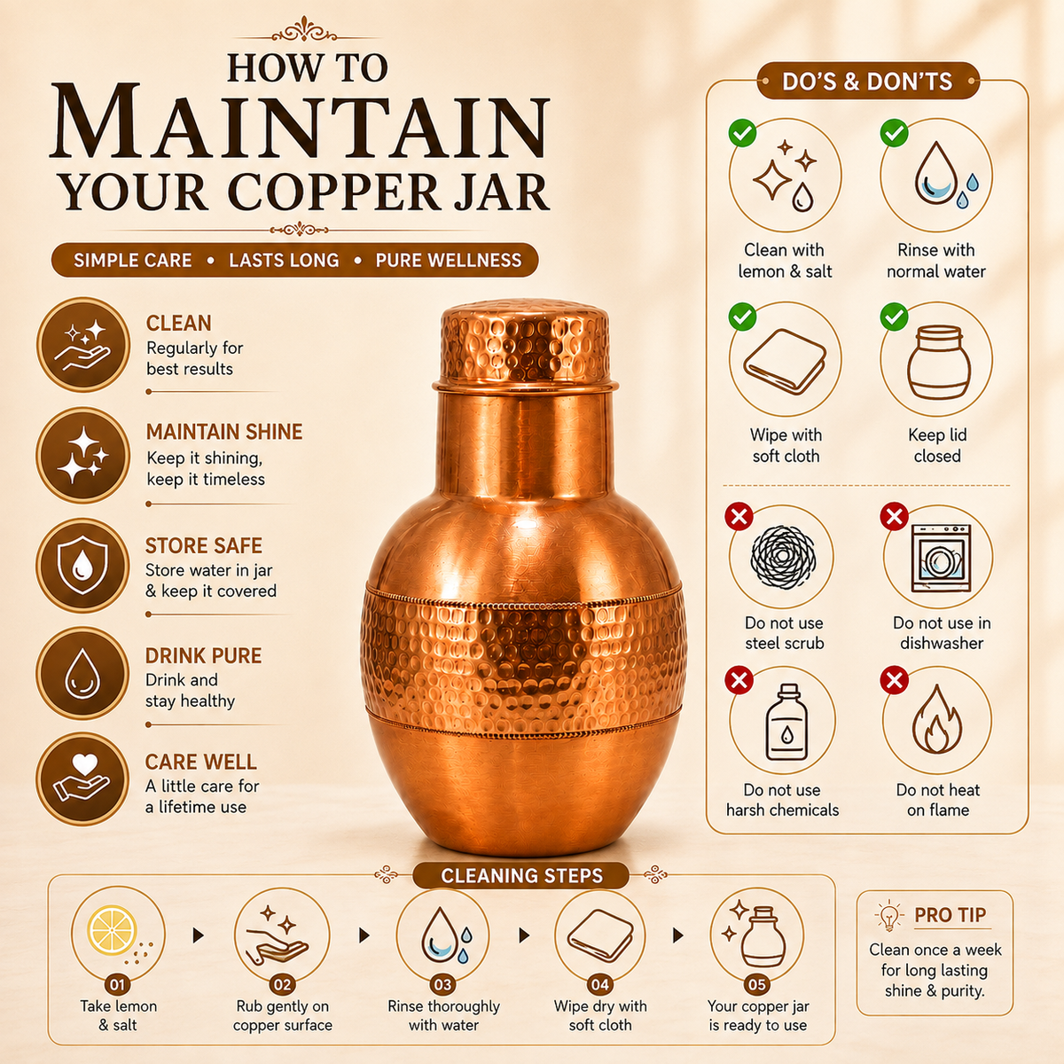 Copper Apple Jar