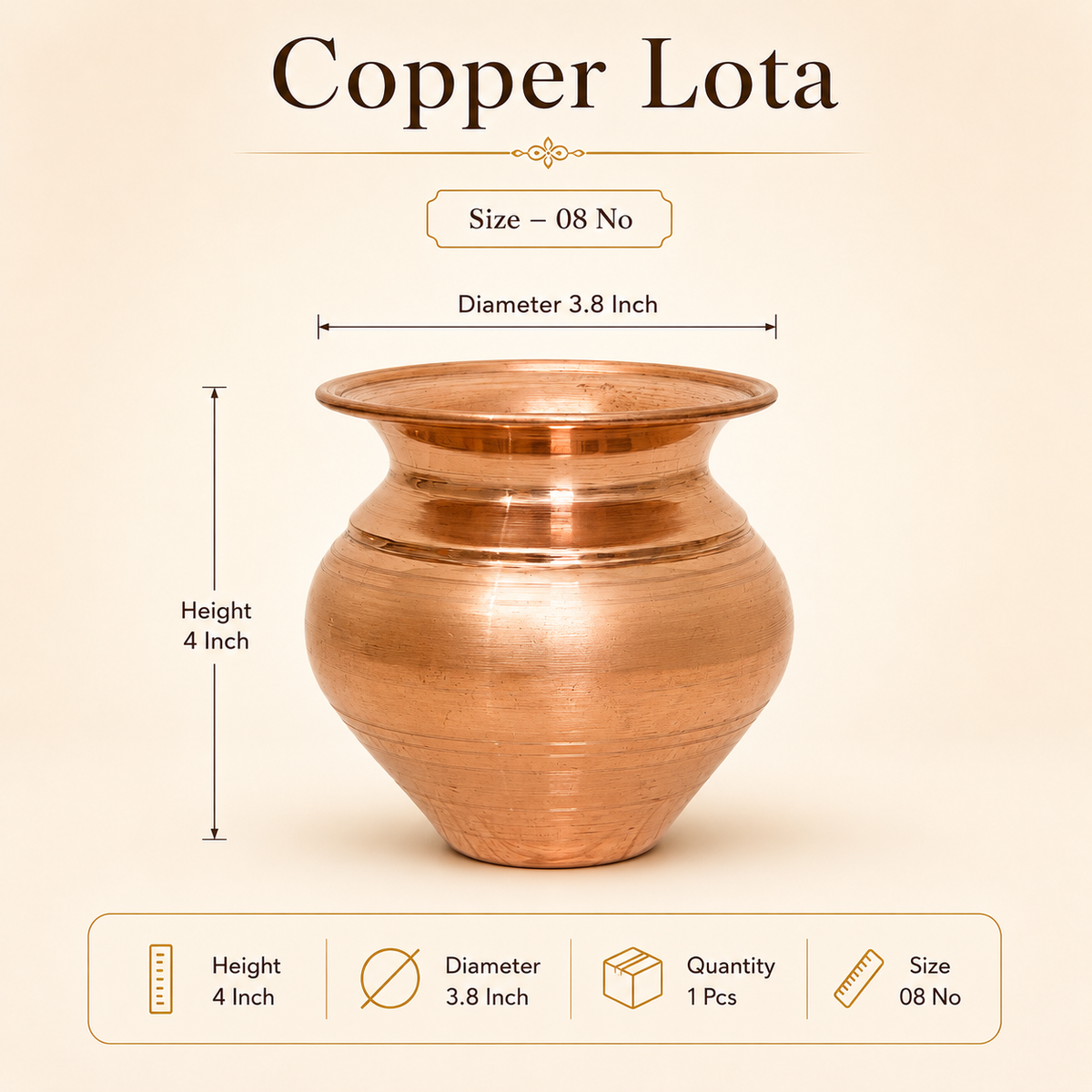 Copper Lota / Kalash