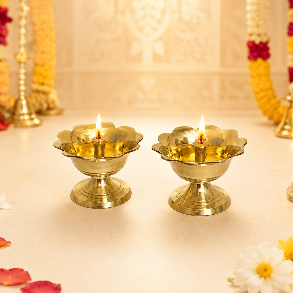 Brass Lily Payali / Diya