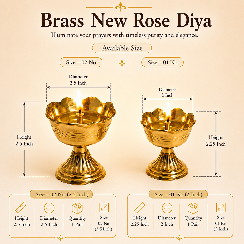 Brass New Rose Payali / Diya