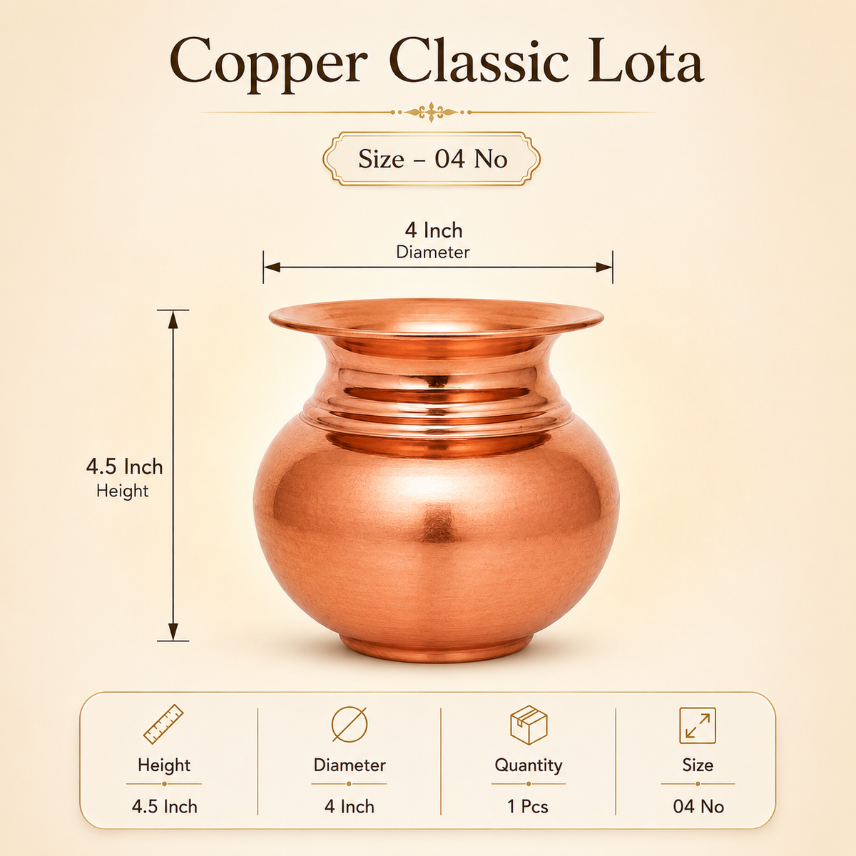 Copper Classic Lota
