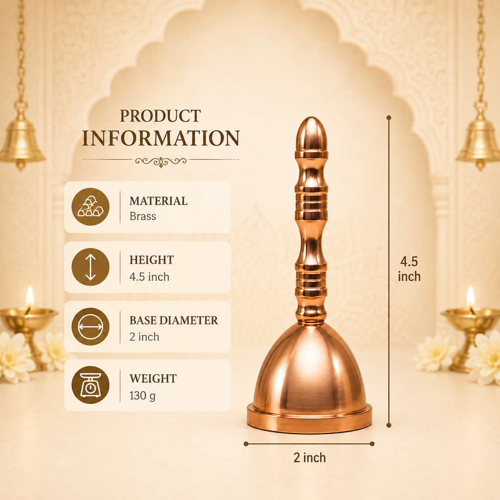 Brass PVD Coating Hand Bell