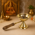 Brass Wooden Handle Dhoop Aarti