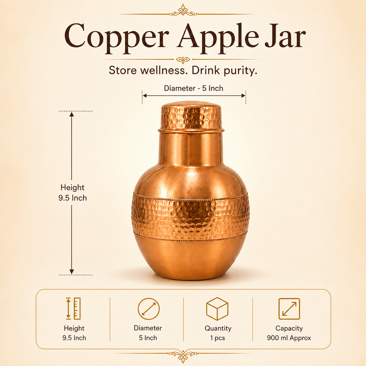 Copper Apple Jar