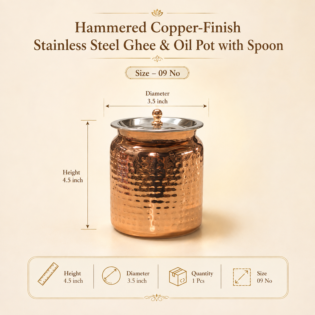 PVD Copper Oil / Ghee Pot