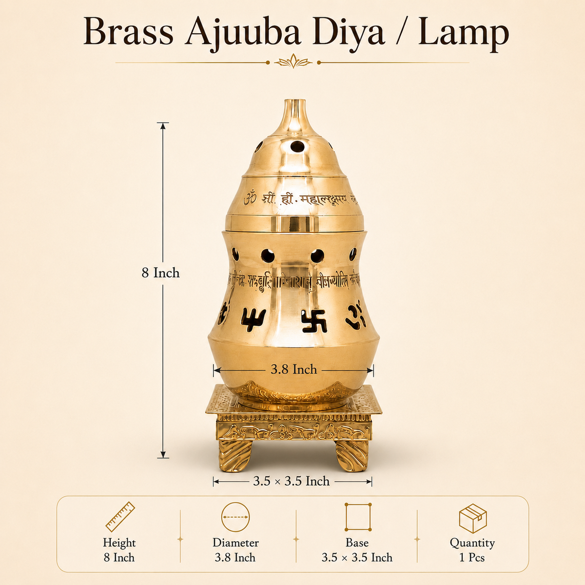 Brass Ajuuba Diya / Lamp