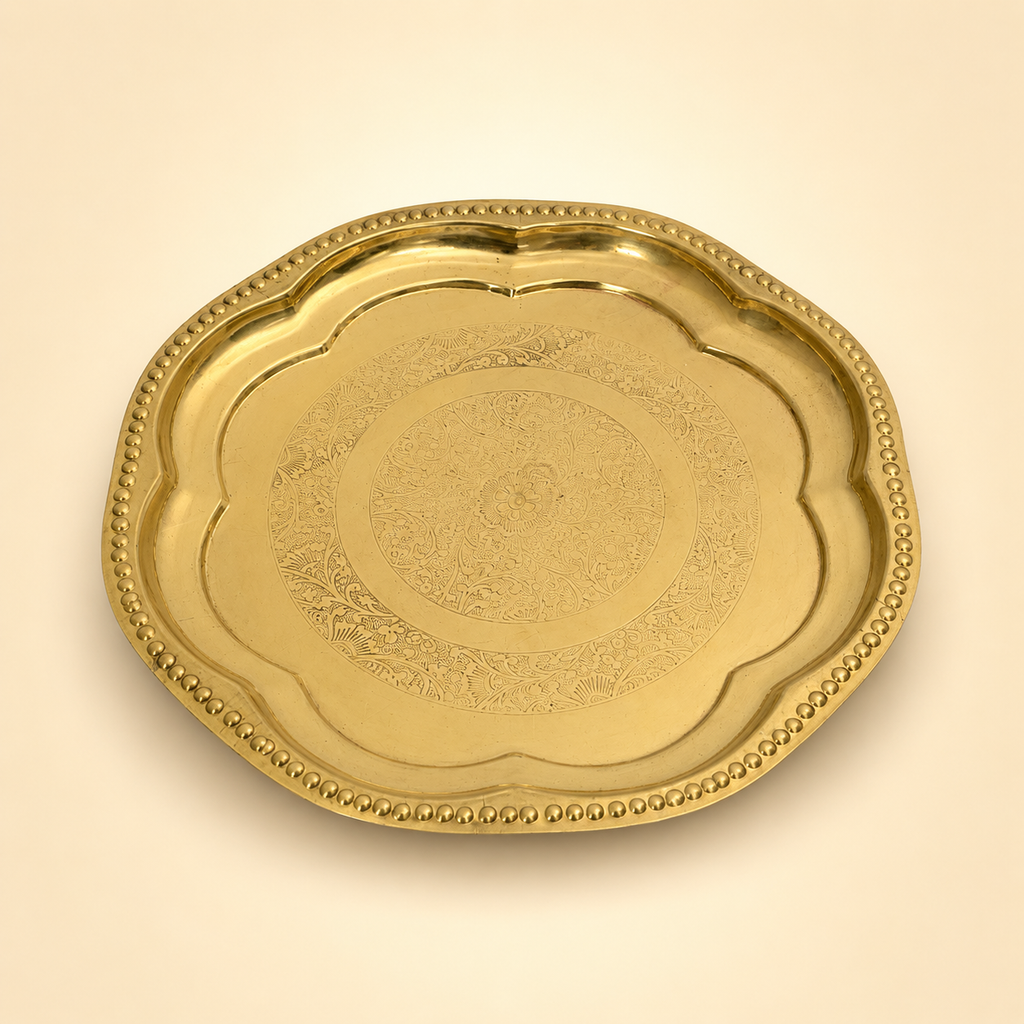 Brass Gulzaar Aarti Plate