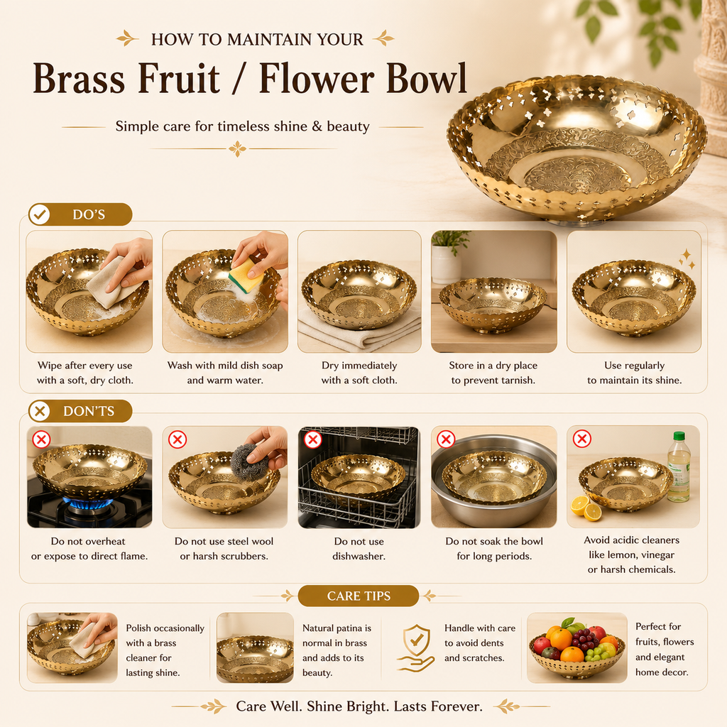 Brass Fruit / Flower Bowl