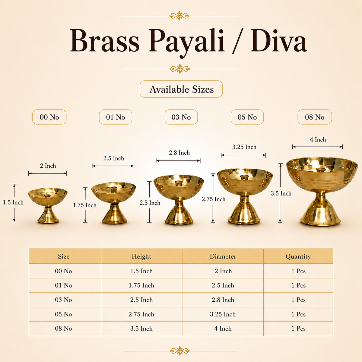 Brass Payali / Diya